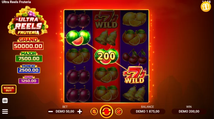 Ultra Reels Fruteria - golden seven payline